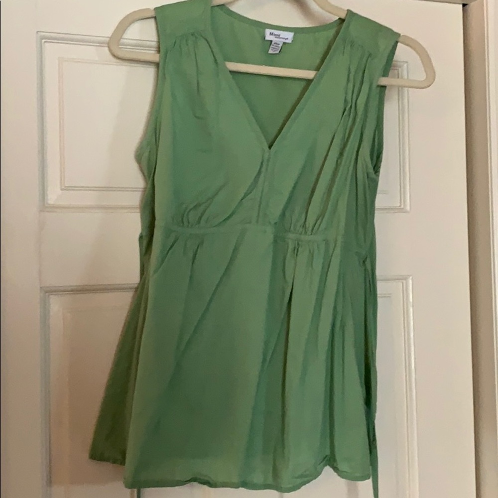 Mimi Maternity summer top, green, size medium